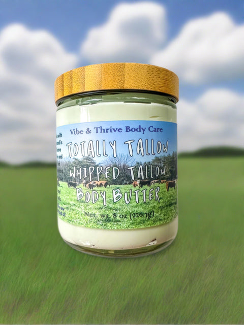 Totally Tallow Whipped Tallow Body Butter Skin Repair For Your Face & Body- Fragrance Free