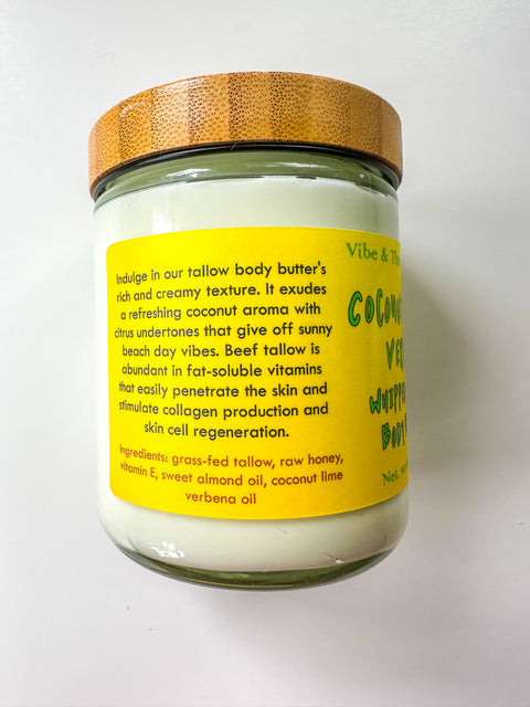 Coconut & Lime Verbena Whipped Tallow Body Butter