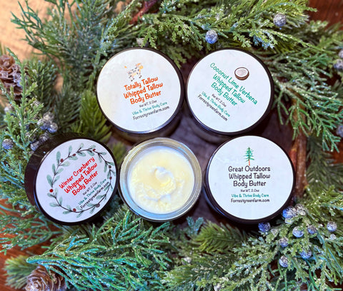 Winter Whipped Tallow Body & Face Butter Set - Grass-Fed Tallow, All-Natural Ingredients