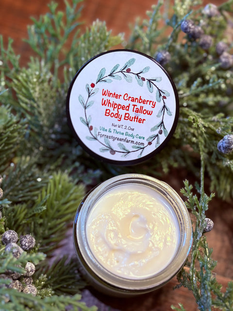 Winter Whipped Tallow Body & Face Butter Set - Grass-Fed Tallow, All-Natural Ingredients