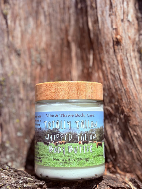 Totally Tallow Whipped Tallow Body Butter Skin Repair For Your Face & Body- Fragrance Free