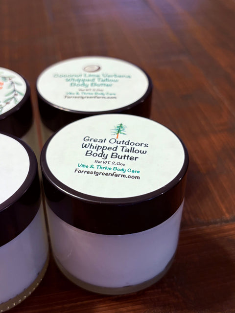 Winter Whipped Tallow Body & Face Butter Set - Grass-Fed Tallow, All-Natural Ingredients