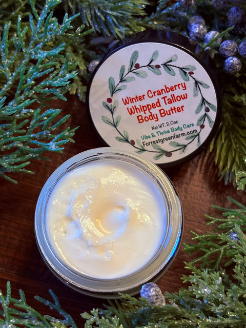 Winter Whipped Tallow Body & Face Butter Set - Grass-Fed Tallow, All-Natural Ingredients