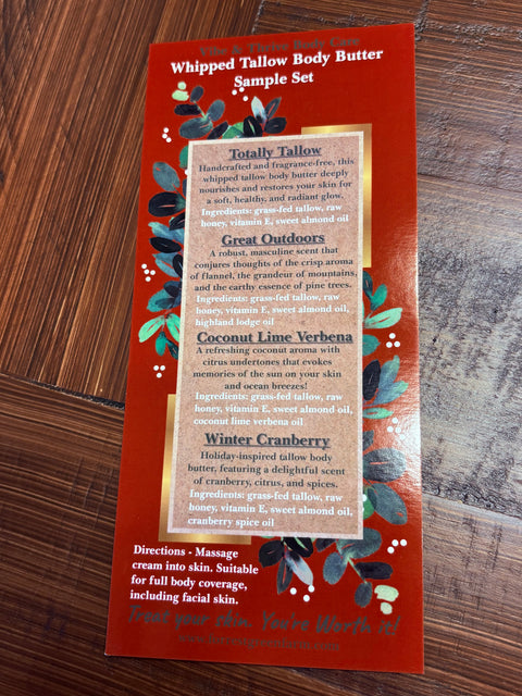 Winter Whipped Tallow Body & Face Butter Set - Grass-Fed Tallow, All-Natural Ingredients