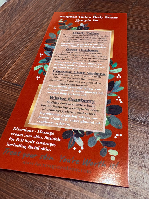 Winter Whipped Tallow Body & Face Butter Set - Grass-Fed Tallow, All-Natural Ingredients