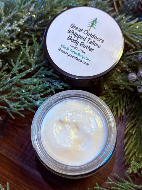 Winter Whipped Tallow Body & Face Butter Set - Grass-Fed Tallow, All-Natural Ingredients