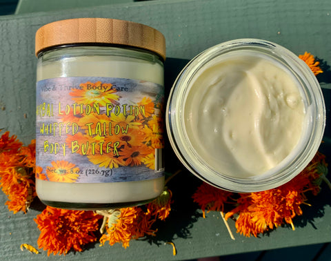 Herbal Lotion Potion Whipped Tallow Body Butter (Skin Repair For Your Face & Body)