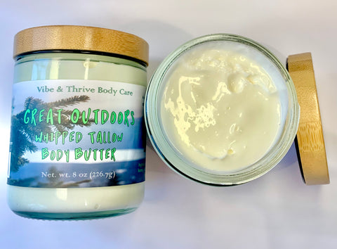 Great Outdoors Whipped Tallow Body Butter - Fresh Pine Scent