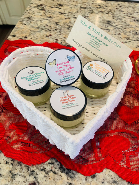 Spring Whipped Tallow Body & Face Butter Set - Grass-Fed Tallow, All-Natural Ingredients