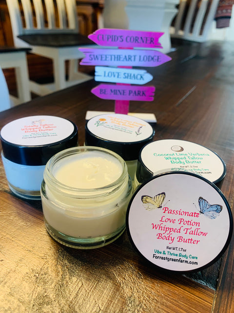 Spring Whipped Tallow Body & Face Butter Set - Grass-Fed Tallow, All-Natural Ingredients