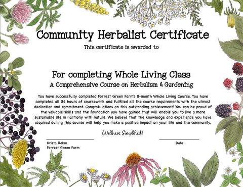 Whole Living Class: A Comprehensive Course on Herbalism & Gardening